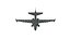SU-25 Frogfoot Jet Fighter Aircraft Modelo 3D de baja poli