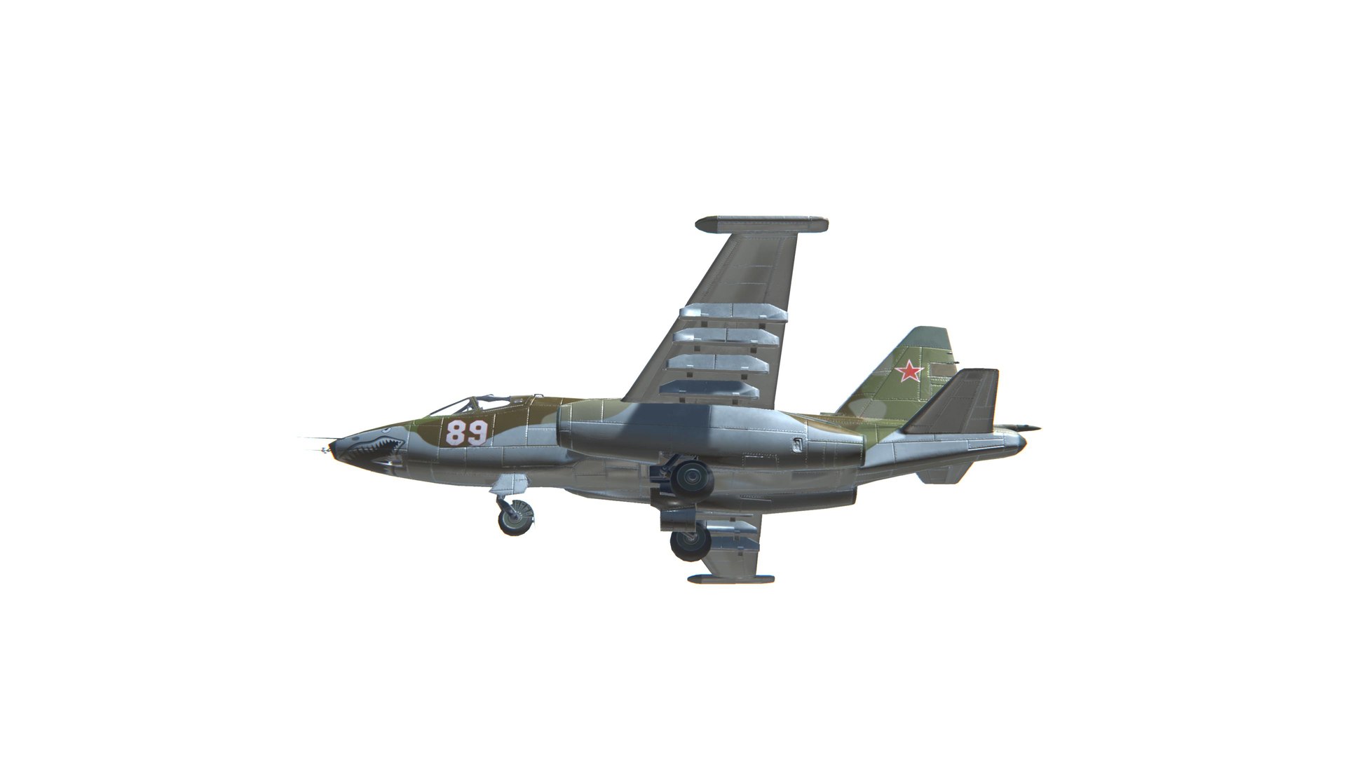 3D model SU-25 Frogfoot Jet Fighter Aircraft Low-poly 3D model https://p.turbosquid.com/ts-thumb/ia/MWoKvd/bw/screenshot89/jpg/1634152159/1920x1080/fit_q87/60613efbce5d99127d0718d5b6ee051b4790b777/screenshot89.jpg