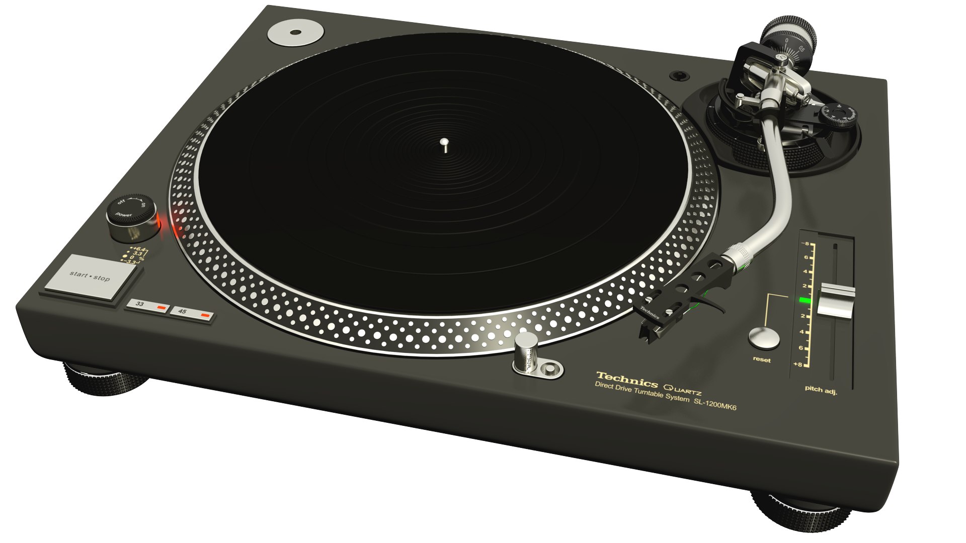 3D Turntable Technics SL-1200 MK6 - TurboSquid 2184791