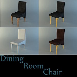 leather dining room chair 3d 3ds