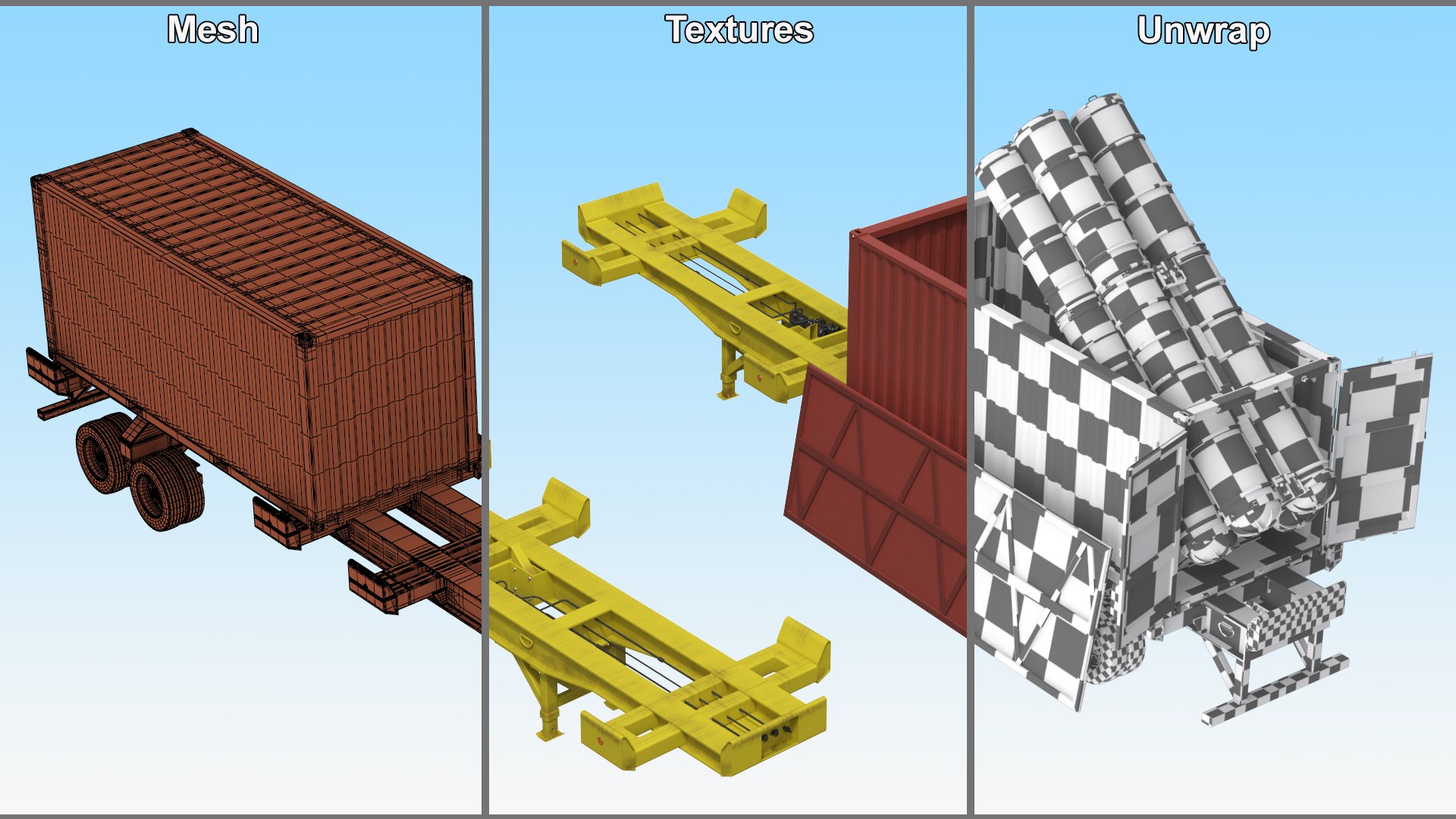 3D Model Missile Launch Container On Trailer Rigged - TurboSquid 2435060