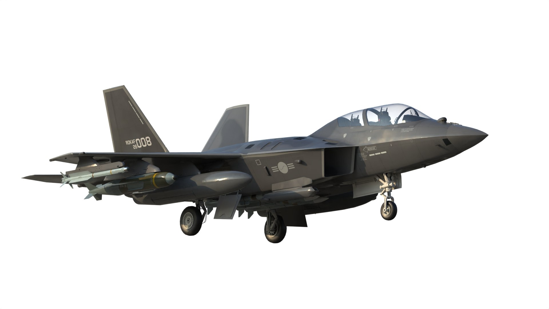 KAI KF-21 Boramae 3D model https://p.turbosquid.com/ts-thumb/ia/Sj4uMX/4k/14/jpg/1751108724/1920x1080/fit_q87/4c513ba8f0ffa0070d4a496eea8878b81266d0e4/14.jpg