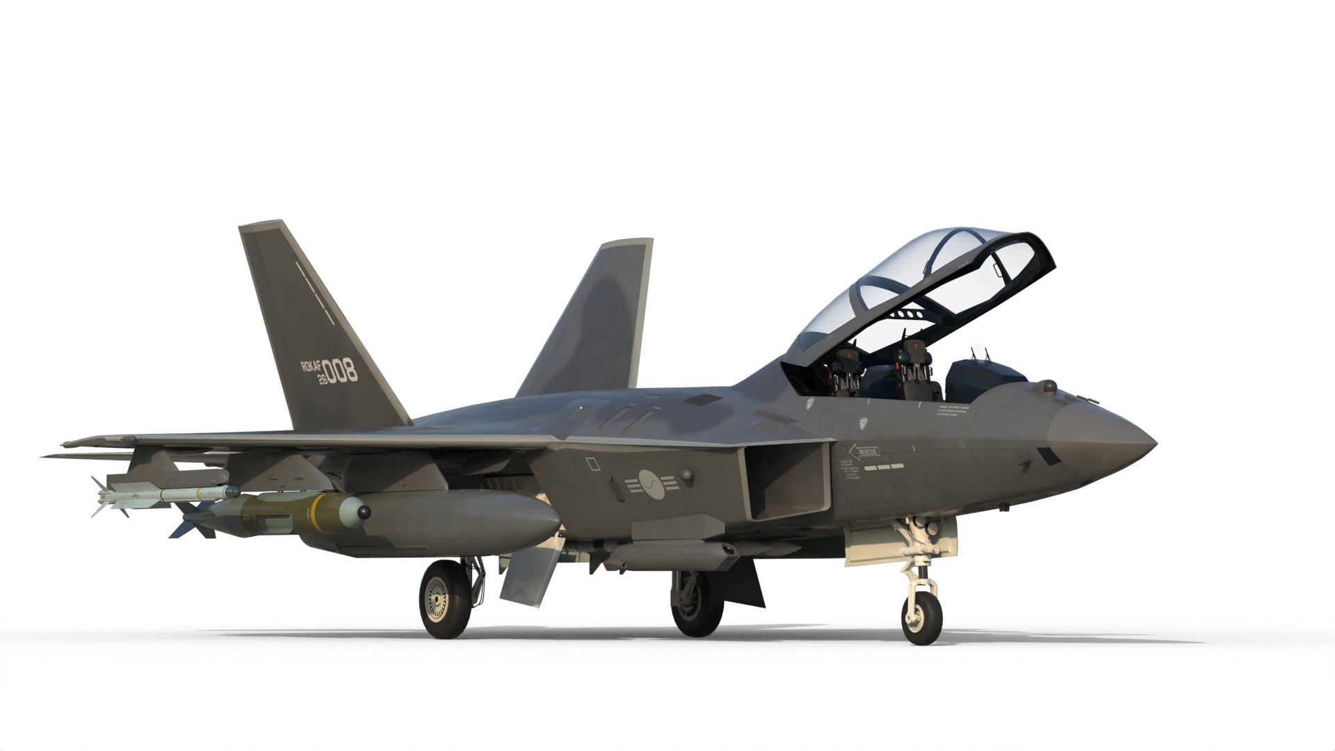 KAI KF-21 Boramae 3D model https://p.turbosquid.com/ts-thumb/ia/Sj4uMX/UD/18/jpg/1751108726/1920x1080/fit_q87/f901423b2c2341e3936aceb42ec7efae61bee3f9/18.jpg