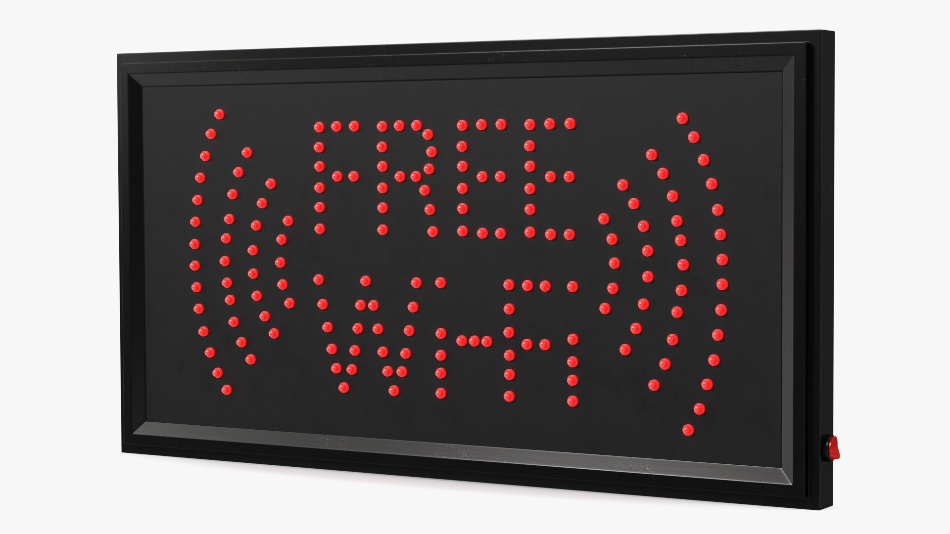 Free WiFi LED Sign Red Neon Light ON 3D model preview