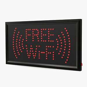 Free WiFi LED Sign Red Neon Light ON