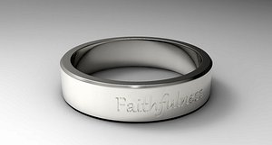 Faithfulness Ring Silver model
