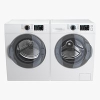 Dryer and Washing Machine Generic White