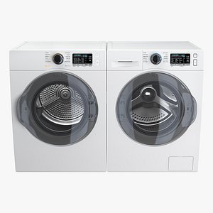 Dryer and Washing Machine Generic White