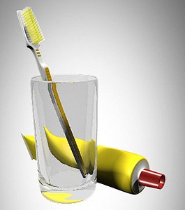 3ds max toothbroosh caladont glass