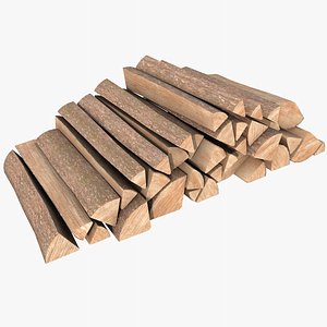 Wood Logs Pile with PBR 4K 8K