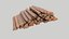 Holzscheite Haufen mit PBR 4K 8K