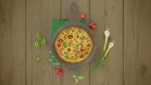 omlet omlette 3D model