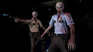 3D Zombie Cop model