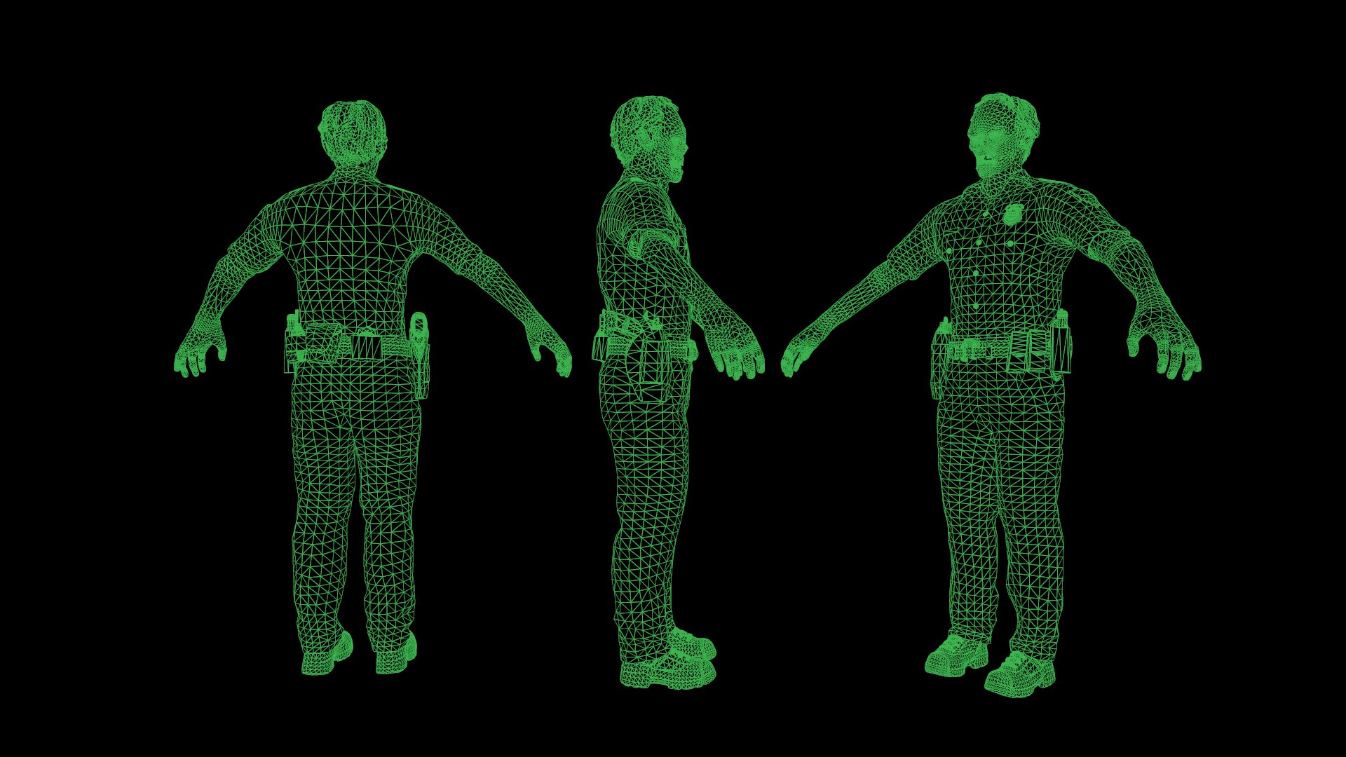3D Zombie Cop Model - TurboSquid 2297583