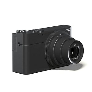 black photo camera 3D model