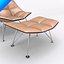 Chaise longue Jehs Laub e base posteriore articolata in filo ottomano