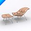 Chaise longue Jehs Laub e base posteriore articolata in filo ottomano