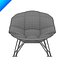 Chaise longue Jehs Laub e base posteriore articolata in filo ottomano