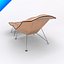 Chaise longue Jehs Laub e base posteriore articolata in filo ottomano