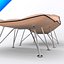 Chaise longue Jehs Laub e base posteriore articolata in filo ottomano