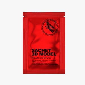 Red Sachet 3D model