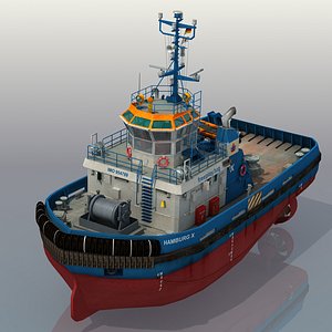 HAMBURG Harbour Tug  boat 3D model