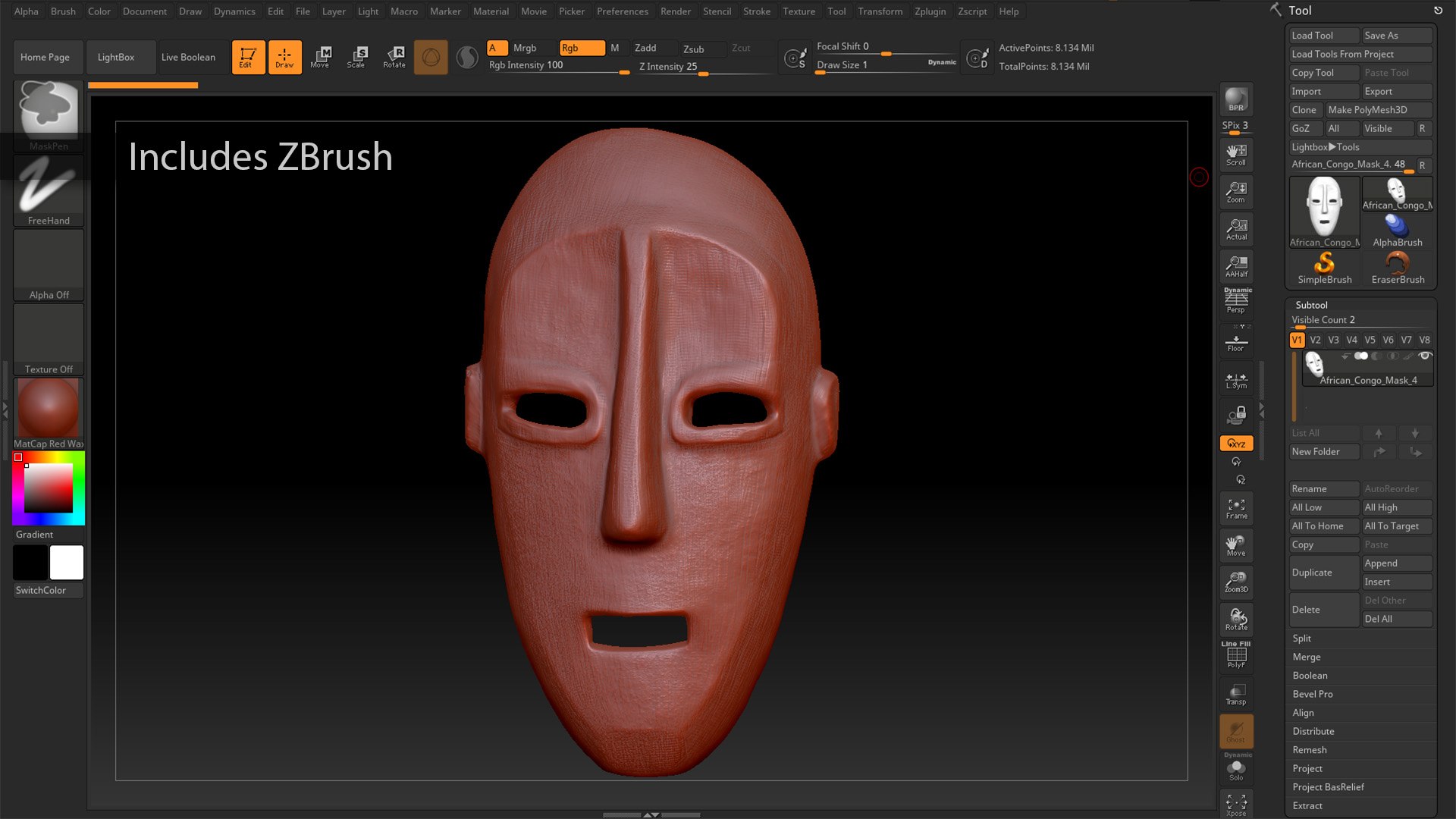 African Congo Mask 4 model https://p.turbosquid.com/ts-thumb/ia/qL128v/x7/04_screenshot_zbrush/jpg/1742560132/1920x1080/fit_q87/79922b9d836cc9d837a903efd0487ed27085fa20/04_screenshot_zbrush.jpg