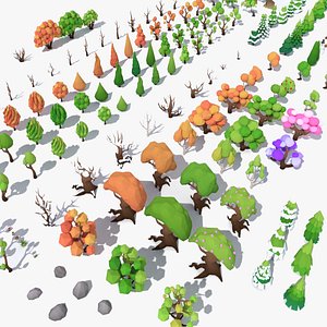 LowPoly 140 Trees + 21 Bonus Items