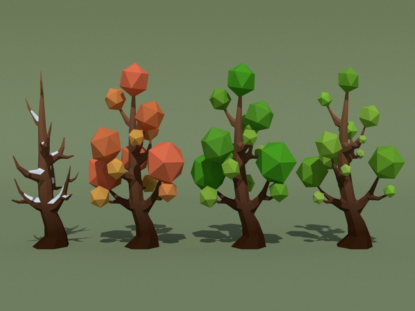 Pack trees 21 bonus 3D model - TurboSquid 1216495