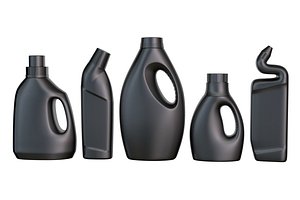 Detergent Bottles Set 3D model