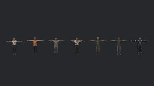 Zombie Characters Pack Vol 1 model