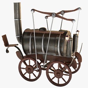 old steam locomotive 3D model