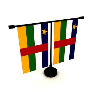 Flag of the Central African Republic 3D