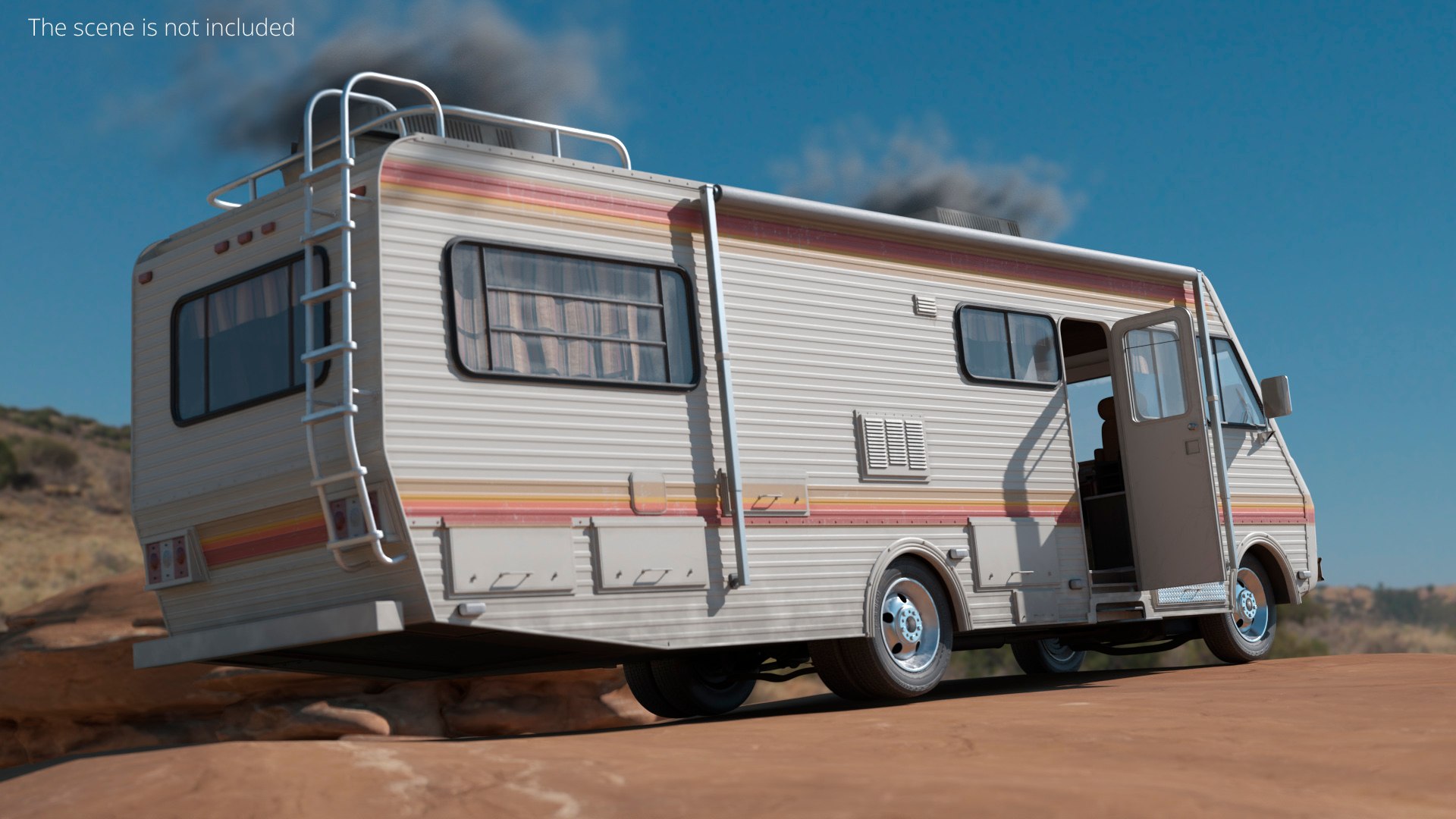 Large RV Motorhome With Side Windows Vintage Rigged For Cinema 4D 3D ...