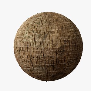 3D Sabal palm bark PBR tiled texture 8K