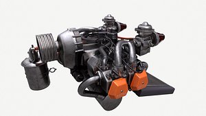 Rotax 912 J Aircraft Engine - Real Time-