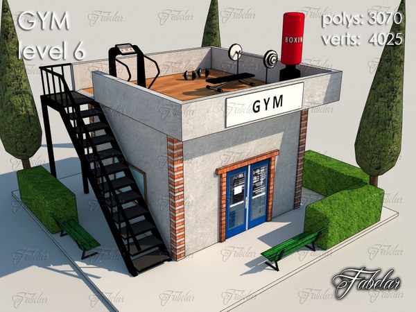 3d model gym level 6