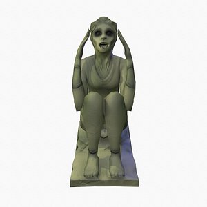 3d model screaming statue