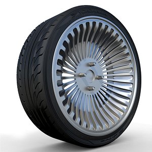 3d model yokohama s-drive tire rim