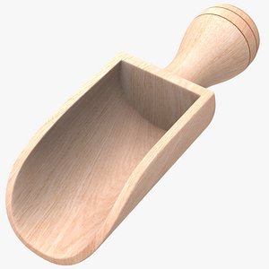 Wooden Shovel 3D model