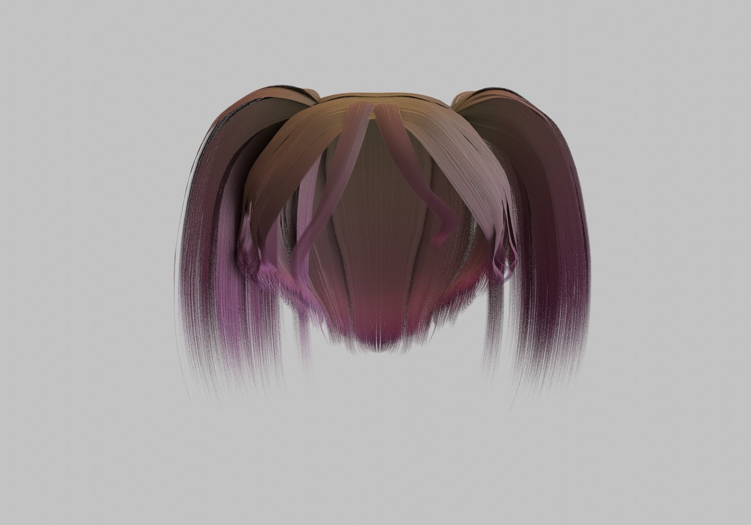 Pink Dyed Hair Low Poly 3D Model - TurboSquid 1885084