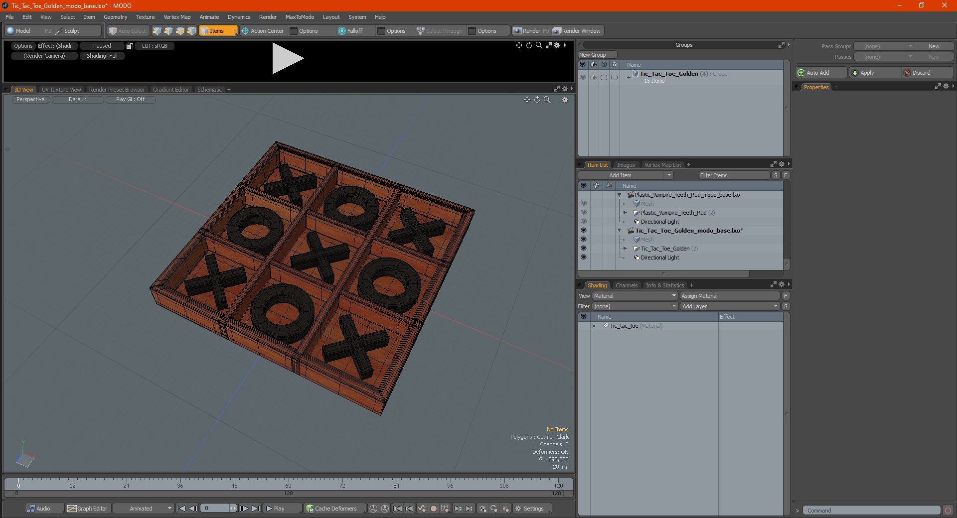 Tic Tac Toe Golden 3D model - TurboSquid 1782479