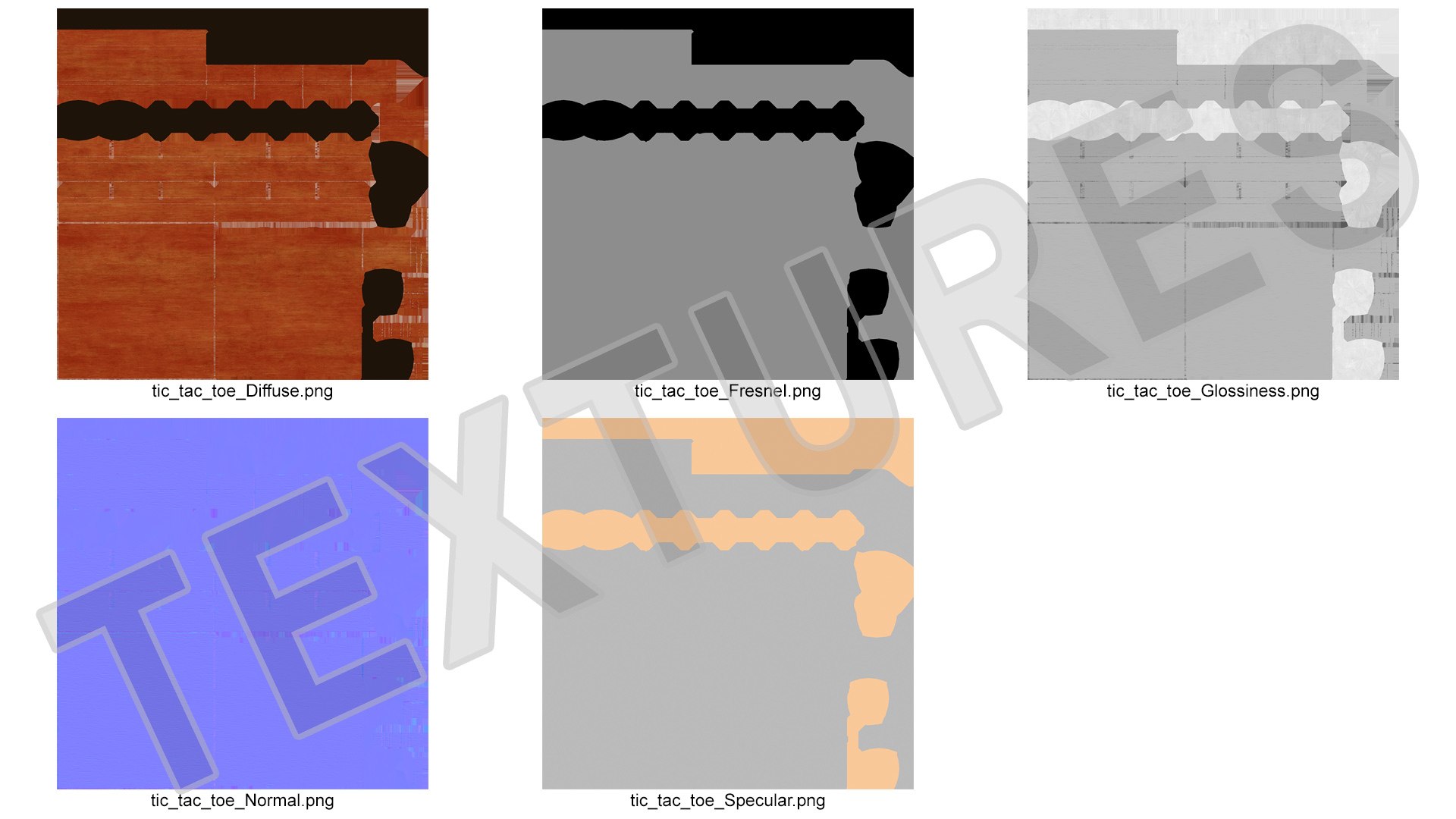 Tic Tac Toe Golden 3D model - TurboSquid 1782479