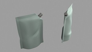 Processed Food Pouch pet cat dog food packaging 3D model