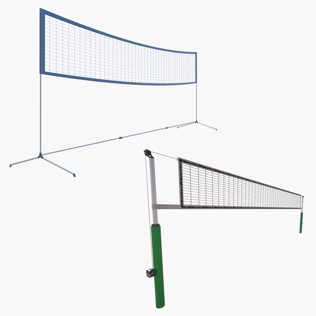 Volleyball Net and Badminton Net 3D model TurboSquid 1730501