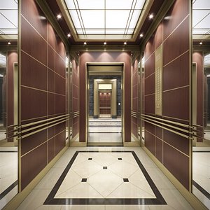 3dsmax elevator hall