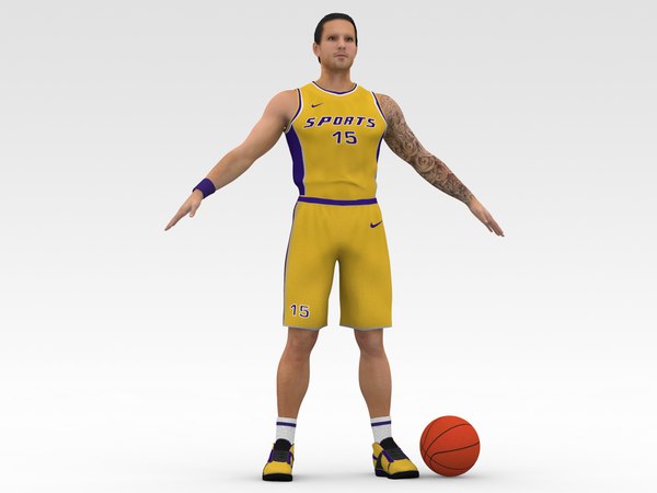 3D model Basketball Player Yellow Player 03
