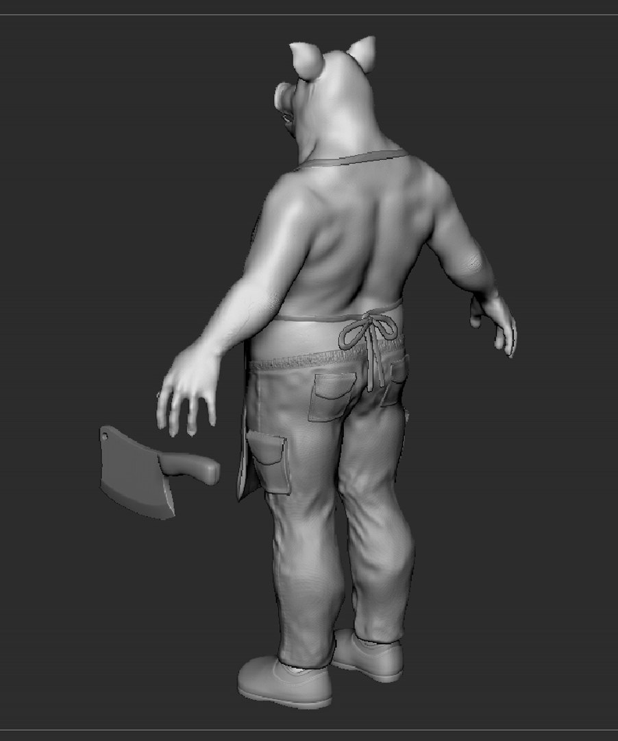Pig Humanoid 3D model - TurboSquid 1743180