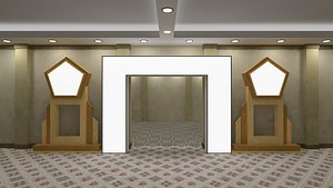 3D gate entrance in lobby room
