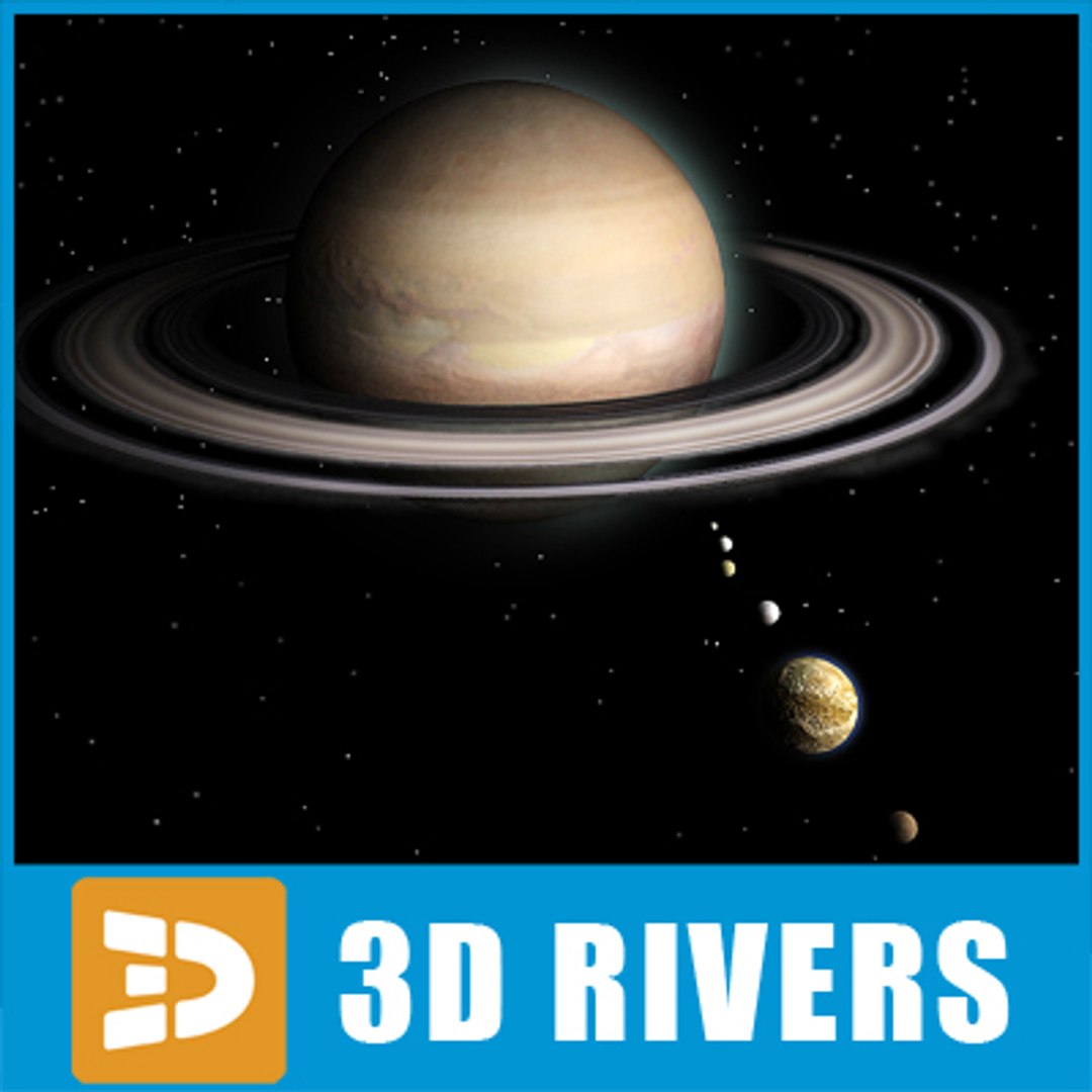 3d Saturn Planets Model